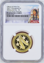 Load image into Gallery viewer, 2021 S Proof Native American U.S. Military since 1775 NGC PF 69 $1 coin FR S-Set
