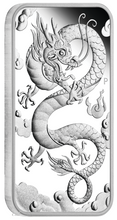 Load image into Gallery viewer, 2019 DRAGON 1oz SILVER PROOF RECTANGULAR COIN AUSTRALIA 3,888 MINTAGE ONLY
