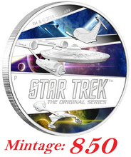 Load image into Gallery viewer, Star Trek: The Original Series – Ships 2018 2oz Silver Proof Coin *Mintage: 850&quot;
