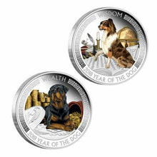 Load image into Gallery viewer, 2018 1oz Silver Good Fortune Year of the DOG Wealth Wisdom 2-Coin Set NGC PF70
