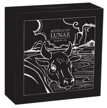 Load image into Gallery viewer, 2021 Australia PROOF Lunar Year of the Ox 1/2 oz Silver Half Dollar Coin Series3
