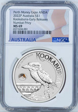 Load image into Gallery viewer, 2022 Kookaburra 1oz Silver Coin Numbat Privy Perth Money Expo NGC MS69 ANDA ER
