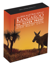 Load image into Gallery viewer, 2018 P Australia HIGH RELIEF 1oz Silver Kangaroo $1 Coin NGC PF70 UC ER + OGP
