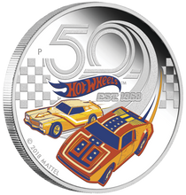 Load image into Gallery viewer, 2018 50 YEARS OF HOT WHEELS 1oz $1 SILVER PROOF COIN
