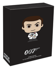 Load image into Gallery viewer, 2023 James Bond 007 First Minted Mini 1oz Silver $1 Coin NGC PF70 ER Black Core
