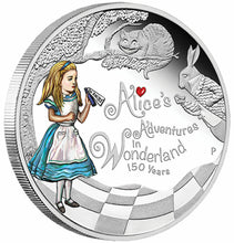 Load image into Gallery viewer, 2015 150TH ANNIVERSARY OF ALICE&#39;S ADVENTURES IN WONDERLAND 1OZ SILVER PROOF COIN
