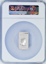 Load image into Gallery viewer, 2022 Dragon 1oz .9999 Silver Rectangular $1 Dollar Bar COIN NGC MS 70 Dragon LB
