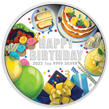 Load image into Gallery viewer, 2024 Australia Happy Birthday 1oz $1 PROOF Silver dollar Coin Colorized
