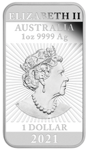 Load image into Gallery viewer, 2021 DRAGON 1oz SILVER PROOF RECTANGULAR COIN AUSTRALIA 3,888 MINTAGE ONLY
