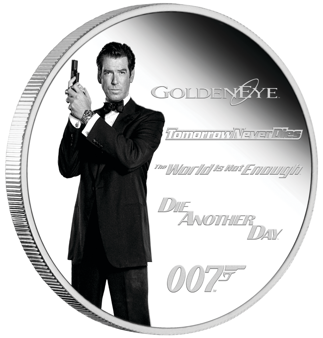 JAMES BOND LEGACY SERIES 4th ISSUE 2024 1oz SILVER PROOF $1 COIN Pierce Brosnan