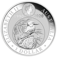 Load image into Gallery viewer, 2020 Berlin Show Australia 30th Ann. Kookaburra Silver NGC MS 70 1oz $1 Coin ER
