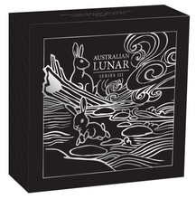Load image into Gallery viewer, 2023 Year of the Rabbit 2oz .9999 SILVER $2 Lunar ANTIQUED COIN
