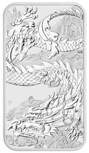 Load image into Gallery viewer, 2023 Australia DRAGON RECTANGULAR 1oz .9999 $1 Silver Bullion Coin
