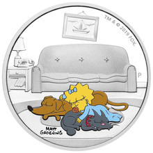 Load image into Gallery viewer, IN STOCK 2019 The Simpsons Maggie Simpson 1oz $1 Silver 99.99% Dollar Proof Coin
