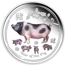 Load image into Gallery viewer, ANDA Money Expo Special 2019 Year of the PIG 2oz Silver Proof Colored $2 Coin
