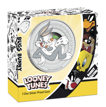 Load image into Gallery viewer, 2018 TUVALU Looney Tunes BUGS BUNNY Silver Proof NGC PF70 Half Dollar Coin FR
