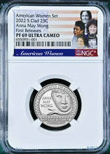 Load image into Gallery viewer, 2022 S NGC American Women Anna May Wong QUARTER Proof coin PF 69 FR
