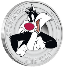 Load image into Gallery viewer, 2018 TUVALU Looney Tunes SYLVESTER Silver Proof NGC PF70 Half Dollar Coin ER
