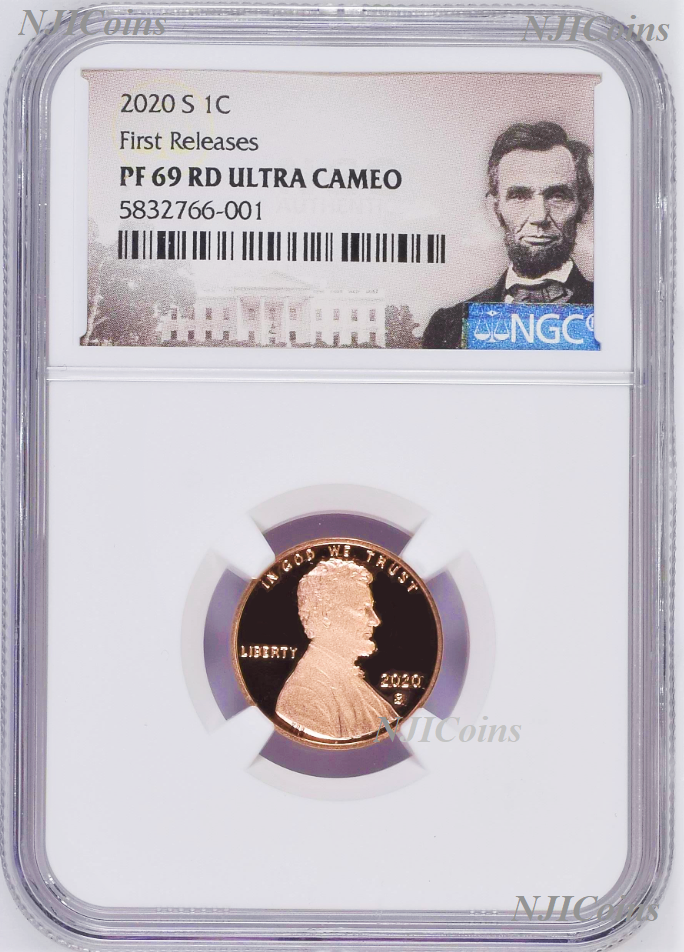 2020 S Proof LINCOLN CENT Penny NGC PF69 RD First Releases Portrait Label