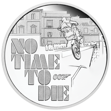 Load image into Gallery viewer, 2020 JAMES BOND 007 NO TIME TO DIE 1oz .9999 SILVER PROOF $1 COIN
