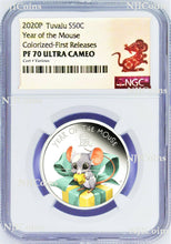 Load image into Gallery viewer, 2020 PROOF Silver Lunar Year of the MOUSE Baby NGC PF 70 1/2oz Coin 1st Releases
