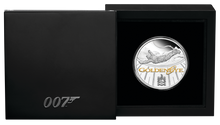 Load image into Gallery viewer, 2020 JAMES BOND GoldenEye 25th Ann. 1oz SILVER PROOF $1 COIN Mint Cert # 007
