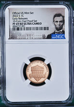 Load image into Gallery viewer, 2022S US Mint 10-Coin-Silver-Proof-SET Version LINCOLN CENT Penny NGC PF69 RD ER
