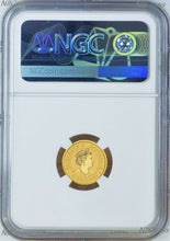 Load image into Gallery viewer, 2022 P Australia Bullion .9999 GOLD $15 Kangaroo NGC MS70 1/10oz Coin FR Flag LB
