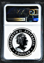 Load image into Gallery viewer, 2021 P Australia .9999 Silver Kookaburra NGC MS 69 $1 1 oz Coin FR BLUE Label
