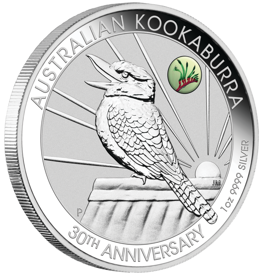 2020 ANDA Show Special 30th Ann. Kookaburra 1oz $1 Silver Coin w/ Paw Privy