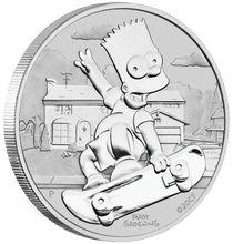 Load image into Gallery viewer, 2020 Simpsons BART SIMPSON $1 Silver .9999 Dollar Bullion Coin
