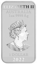 Load image into Gallery viewer, 2022 Australia DRAGON RECTANGULAR 1oz .9999 $1 Silver Bullion Coin
