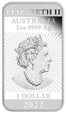 Load image into Gallery viewer, 2022 DRAGON 1oz SILVER PROOF RECTANGULAR COIN AUSTRALIA 3,888 MINTAGE ONLY
