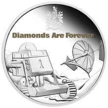 Load image into Gallery viewer, 2021 James Bond DIAMONDS ARE FOREVER 50th Ann 1oz SILVER PROOF $1 COIN 007
