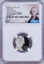 Load image into Gallery viewer, 2020 S Proof 5C Nickel 10-clad-coin-set Version NGC PF70 ULTRA CAMEO ER
