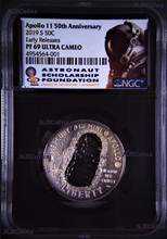 Load image into Gallery viewer, 2019 S Apollo 11 Clad Coin Half Dollar Proof NGC PF69 Early Releases
