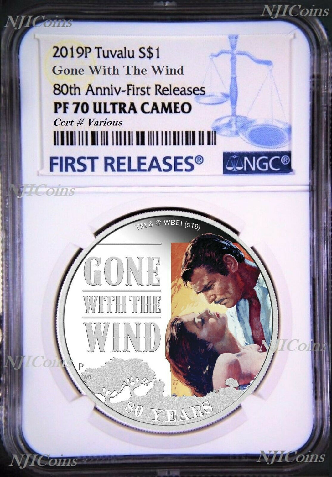 2019 Gone With The Wind 80th Anniversary Proof $1 1oz Silver COIN NGC PF 70 FR