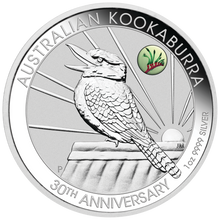 Load image into Gallery viewer, 2020 ANDA Show Special 30th Ann. Kookaburra 1oz $1 Silver Coin w/ Paw Privy
