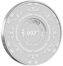 Load image into Gallery viewer, JAMES BOND CASINO ROYALE CASINO CHIP 2023 1oz SILVER $1 Coin in Mint Capsule
