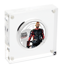 Load image into Gallery viewer, 2019 SUICIDE SQUAD – Deadshot dead shot $1 1oz .9999 SILVER PROOF COLORIZED COIN
