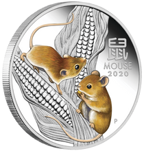 Load image into Gallery viewer, 2020 Australia PROOF Colored Silver Lunar Year of the MOUSE NGC PF70 1oz Coin FR
