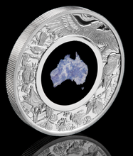 Load image into Gallery viewer, Australian 2022 1oz Silver Proof $1 LEPIDOLITE Coin Great Southern Land
