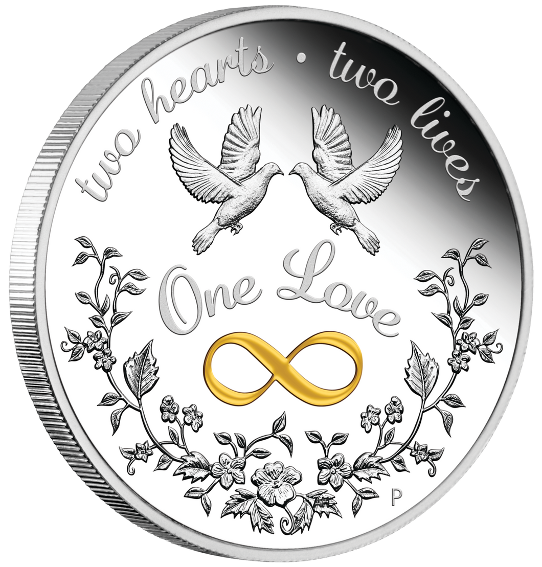 2022 One Love 1oz $1 SILVER PROOF COIN Perfect Valentine's Day Gift Collectible