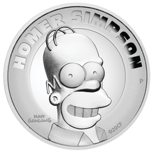 Load image into Gallery viewer, 2021 HOMER SIMPSON 2oz .9999 SILVER PROOF HIGH RELIEF $2 COIN 2000 Mintage ONLY
