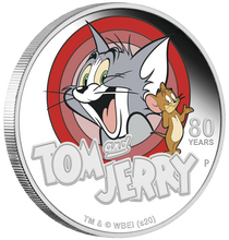 Load image into Gallery viewer, 2020 TUVALU Tom &amp; Jerry 80 Years SILVER PROOF $1 1oz COIN NGC PF69 UC Brown LB
