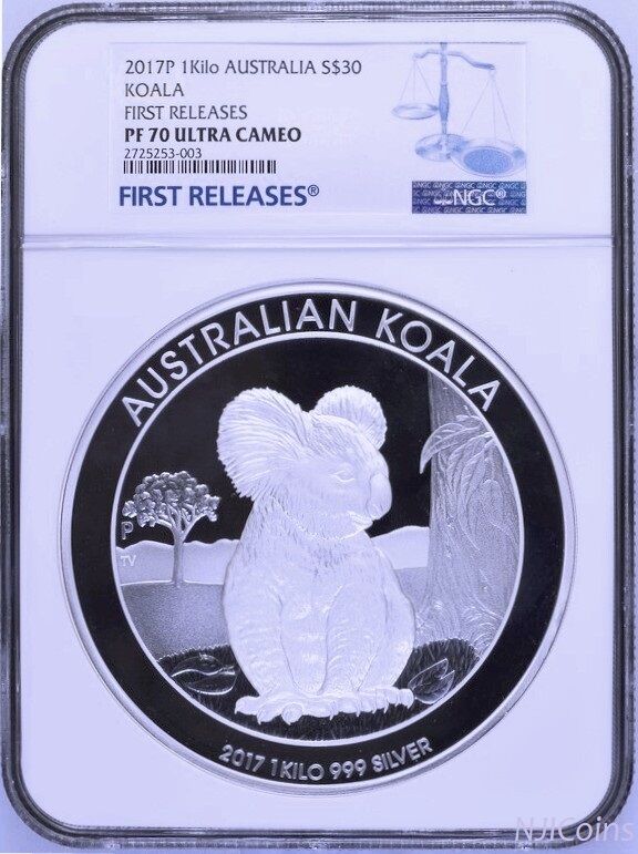 2017 Koala PROOF 1 Kilo $30 Pure Silver Coin Kilogram NGC PF70 MINTAGE 300 FR