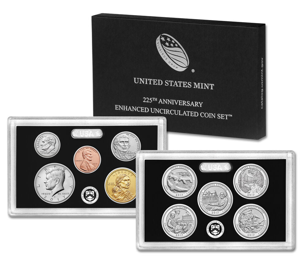 2017 US Mint 225th Anniversary Enhanced Uncirculated 10 Coins Coin set 17XC