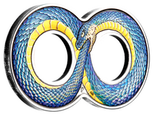 Load image into Gallery viewer, 2022 OUROBOROS 2oz $2 Silver Antiqued Colored Coin Australia
