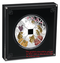 Load image into Gallery viewer, 2020 P 4x1 Oz Silver FAN Shaped 4-Coin-Set NGC PF69 Year of the Mouse Quadrant
