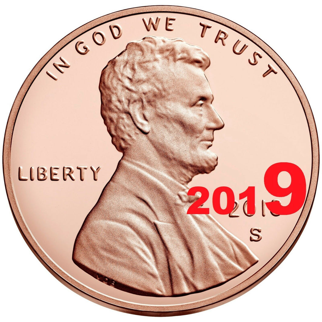 2019 S PROOF Lincoln Shield Cent Penny Coin Deep Cameo GEM from Mint Set